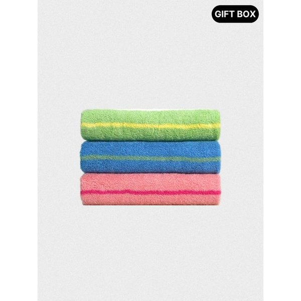 [국내생산]3P 데이브 콤팩트 코마사 타올 200g 선물포장