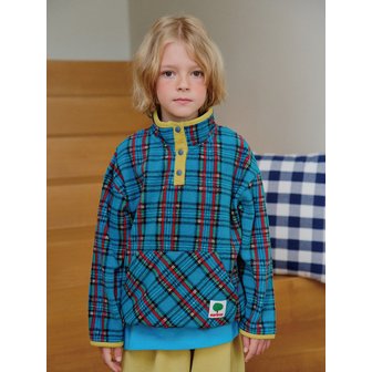 아우어트리 체크플리스아노락(틸그린)