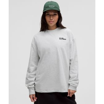 룰루레몬 헤비웨이트 코튼 크루넥 롱슬리브 - HCUG