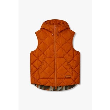 ARMANI EXCHANGE AX 남성 퀼팅 후디드 패딩 베스트- 다크 오렌지(A414310031)