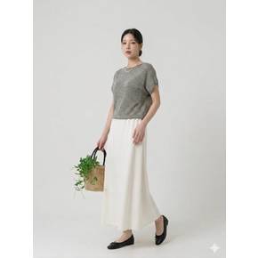 인더룸 / 두비(인) 스판 밴딩 플레어 롱 스커트 3color C