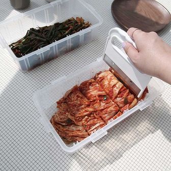 제이큐 여행 캠핑 도마 없이 김치 자르기 커팅 밀폐 용기