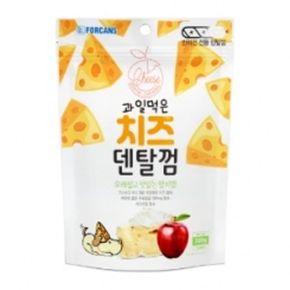 애완동물 강아지 개껌 치즈 사과 치아 영양 간식 100g