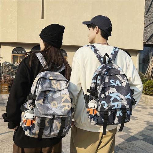 톡특한 영어 레터링 포인트 데일리 캐쥬얼 백팩(1)