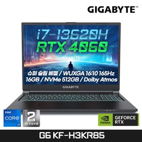 기가바이트 G6 KF-H3KR85 i7-13620H/16GB/512GB/RTX4060 게이밍노트북