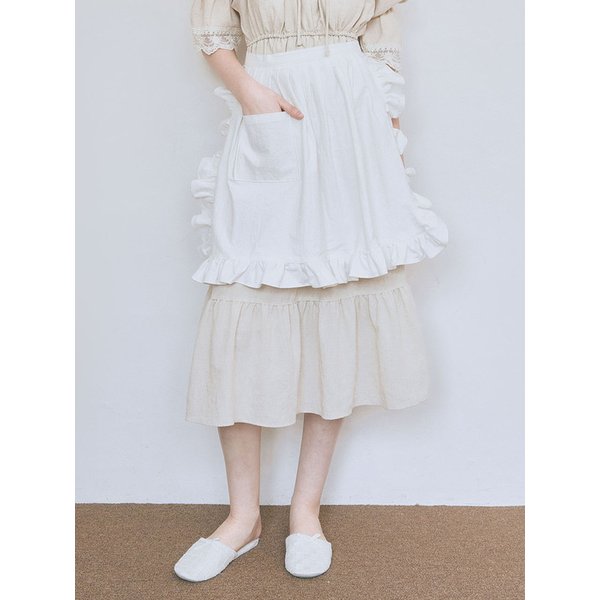 루나루즈 하프랩에이프런 허리 치마