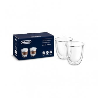  DeLonghi Double Walled Thermo Cappuccino Glasses, 6 fl oz, Set of 2 [제품]