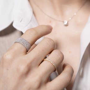 랩다이아몬드 모노 크레스트 스테이트먼트 링