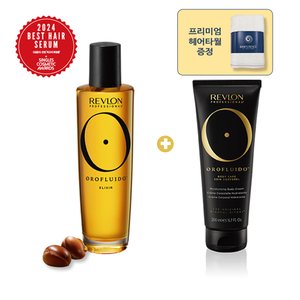 엘리자베스아덴 레브론 프로 오로플루이도 아르간오일 일릭서 세럼 100ml 세트(바디크림&헤어타올 증정)