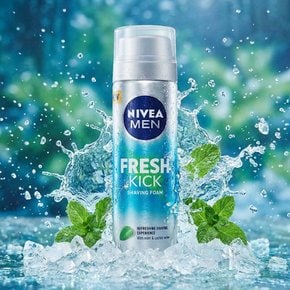 맨 프레시 킥 쉐이빙 폼200ml 상쾌한 면도