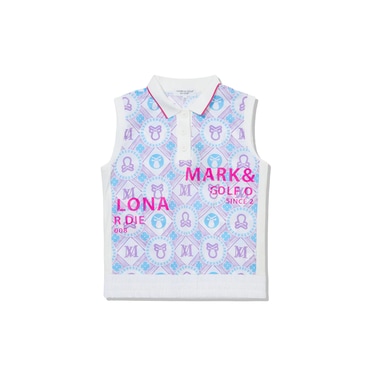 마크앤로나 W GN LOGO PATTERN WOVEN SL POLO (LR2IR81F)