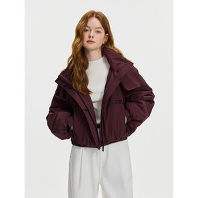 WD_Outdoor cropped down jacket_BURGUNDY