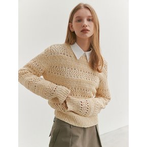 ROUND COTTON SLUB KNIT (butter beige)