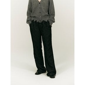 DAMASK JACQUARD BANDING PANTS [BLACK]