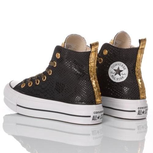 컨버스 스니커즈 578 CONVERSE PLATFORM SNAKE BLACK GOLD Black