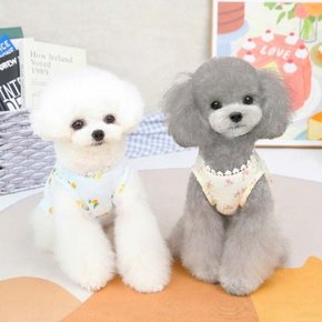 강아지옷 봄 여름 꽃 스커트 포메 말티즈 토이 푸들 비숑 S-XL