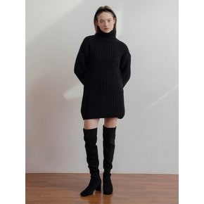 Alpaca High Neck Knit Dress_2Color