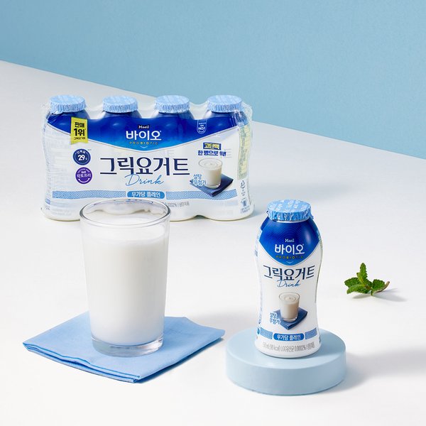 바이오 그릭요거트 드링크 무가당 플레인 150ml 12입 _냉장
