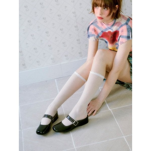 [단독] Crimp Buckle 메리제인 블로퍼 4cm -VS9061 (2color)