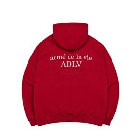 BASIC LOGO RIVET WARM HOODIE RED 베이직리벳 웜 후드 레드