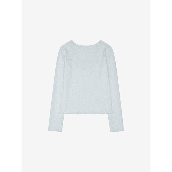 물결 라인 다이아 도트 레이스 티셔츠 (VMIBC2807)