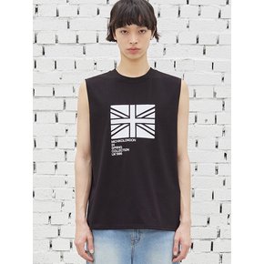 UNION JACK SLEEVELESS TOP BLACK_UNISEX