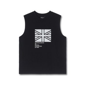 UNION JACK SLEEVELESS TOP BLACK_UNISEX