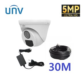 UNV 500만화소 적외선 CCTV카메라 실내 1대 추가설치 세트 케이블 30M