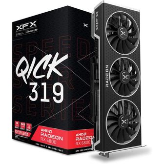  미국 XFX 그래픽카드 Speedster QICK319 AMD Radeon RX 6800 블랙 Gaming Graphics Card with 16