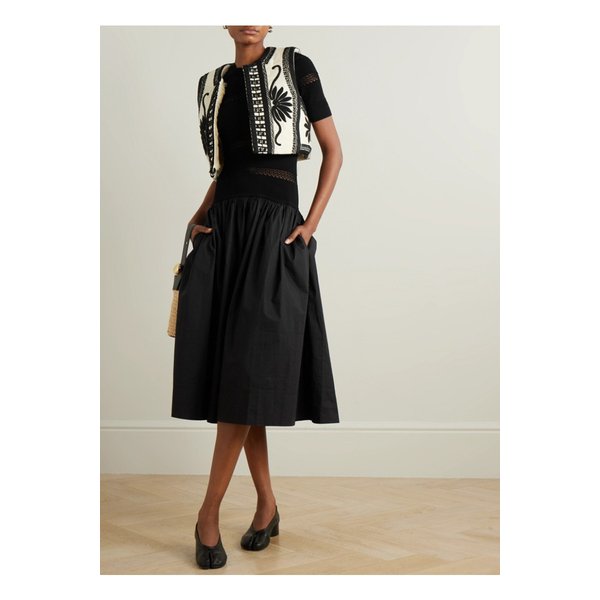 앰브로스 크롭 비즈 장식 자수 코튼 캔버스 베스트 크림 1647597350564389