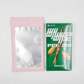 지퍼백(12cm 포장용 컬러 X 핑크 반투명 ZF 20cm)