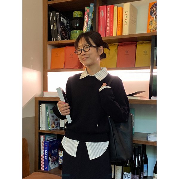 탄탄소프트 루즈핏니트_BLACK