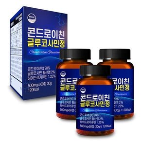 웰리즈 콘드로이친 글루코사민정 500mgx60정 3개 6개월분 상어연골분말 부모님 선물