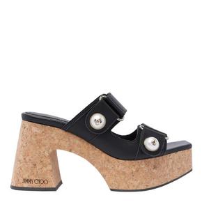 24FW 지미추 샌들 FAYENCE WEDGE 95 SQMBLACK