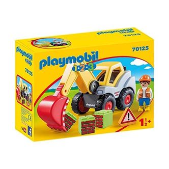  독일 플레이모빌 자동차 소방차 Playmobil 70125 1.2.3 Excavator for Ages 18 Months and Above