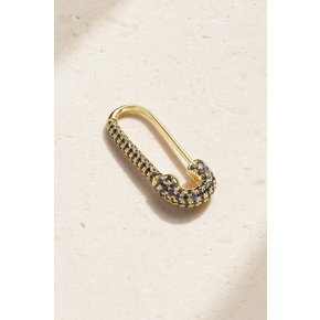 Safety Pin 18-karat Gold Sapphire Earring 블루