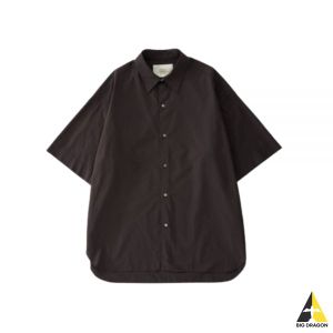 스튜디오니콜슨 스튜디오 니콜슨 SORONO OVERSIZED SHORT SLEEVE SHIRT - BLACK GRAPE (883) (