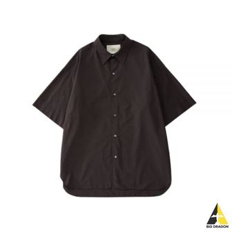 스튜디오니콜슨 스튜디오 니콜슨 SORONO OVERSIZED SHORT SLEEVE SHIRT - BLACK GRAPE (883) (