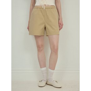 Classic banding half pants_Beige(O25-PT04)