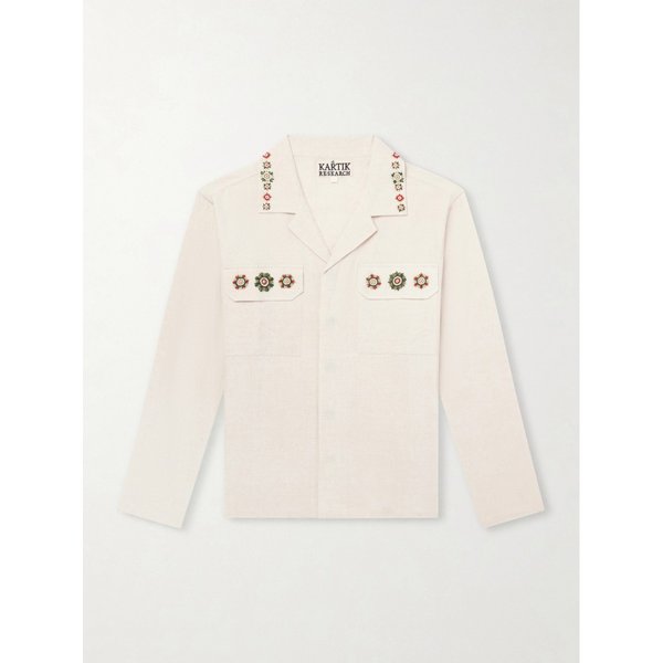 카틱 리서치 수리아 캠프 칼라 자수 코튼 셔츠 46376663162975527