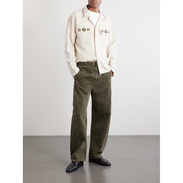 카틱 리서치 수리아 캠프 칼라 자수 코튼 셔츠 46376663162975527