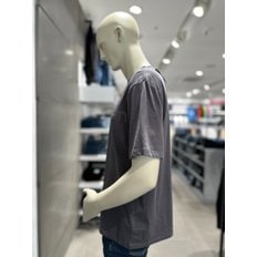 [여주점] CKJ 남성 릴렉스핏 와이드 로고 크루넥 반팔 티셔츠(40HM890-022)