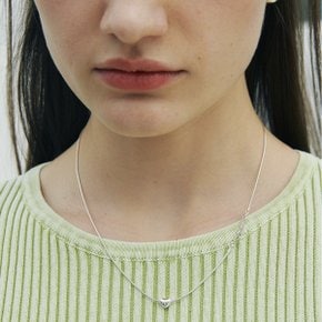 [925 silver] Un.silver.162 / bondir necklace (heart ver.)(11093)