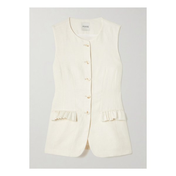 포세 마틸다 러플 리넨 베스트 1647597359664125