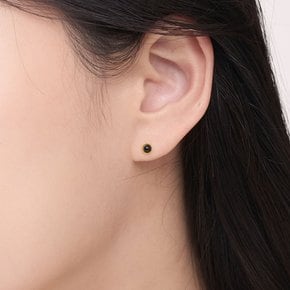 순금 한쪽 귀걸이 24K 미니 큐빅 밀그레인 4종 택1