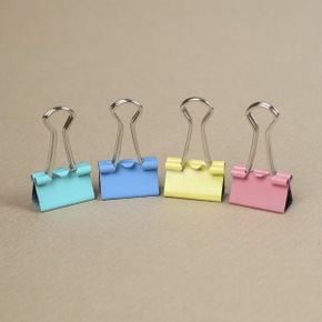 컬러 더블 클립 더블크립 종이클립 60p세트 1.5cm X ( 2매입 )