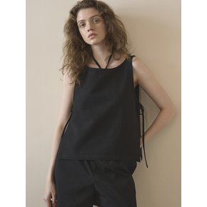 Side ribbon sleeveless_black