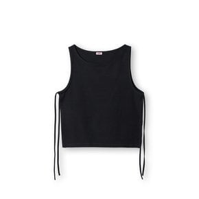 Side ribbon sleeveless_black