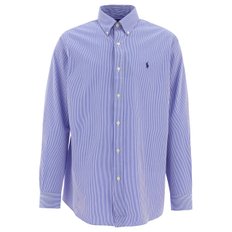 랄프로렌 Mens shirt 7108673640072866 BLUE/WHITE HAIRLINE STRIP Blue