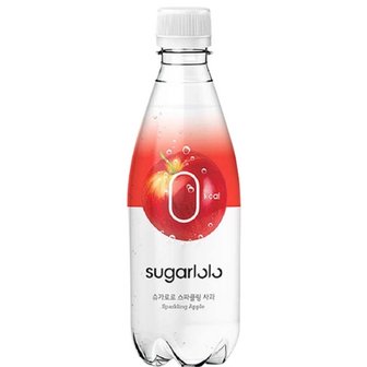  슈가로로 스파클링 사과 음료, 350ml, 24개